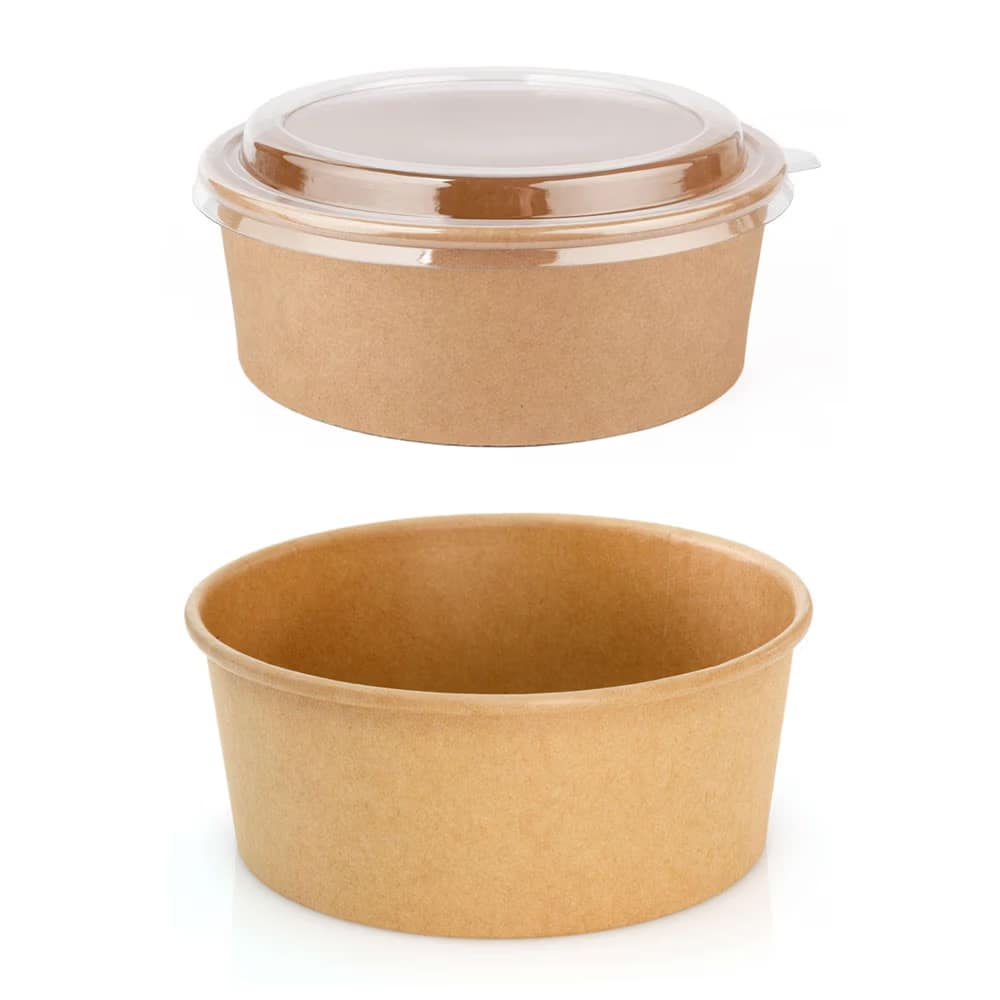Round Kraft Deli Bowl & Lids