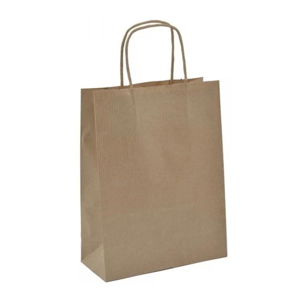Twist Handle Brown Paper Carrier