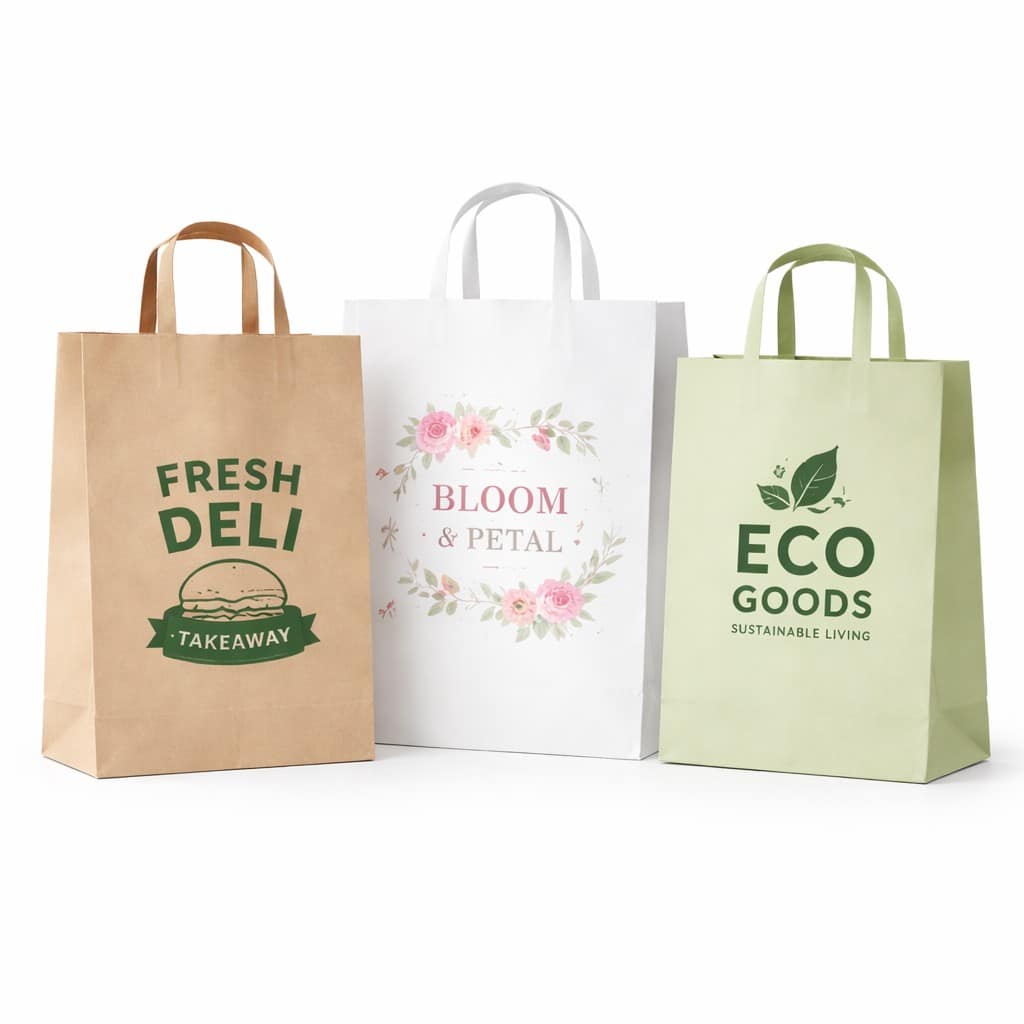 Custom Printed Tape Handle Paper Bags